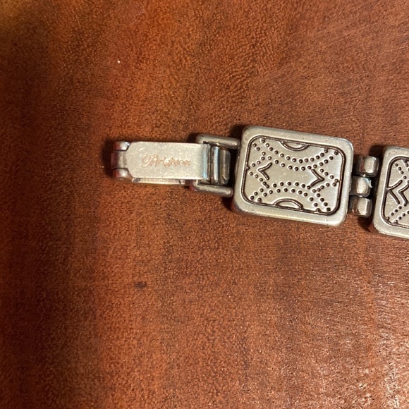 BRIGHTON vintage square link silver and black and white tile bracelet‎ - Picture 4 of 6